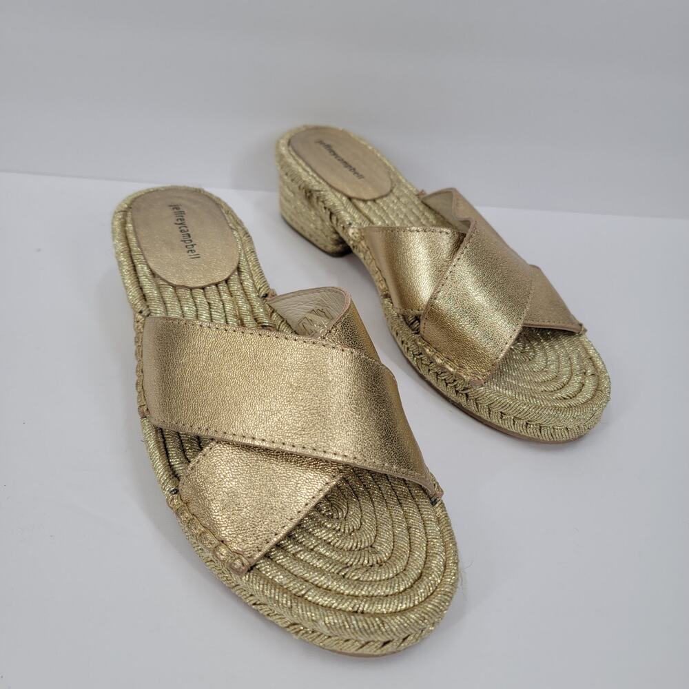 JEFFREY CAMPBELL MONADA ESPADRILLE SLIDE SANDAL, SIZE 39